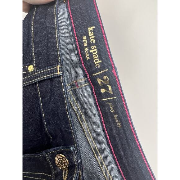 Kate Spade Play Hooky Dark Wash Perry Street Ankle Jeans Mid Rise Size 27 - Picture 6 of 8